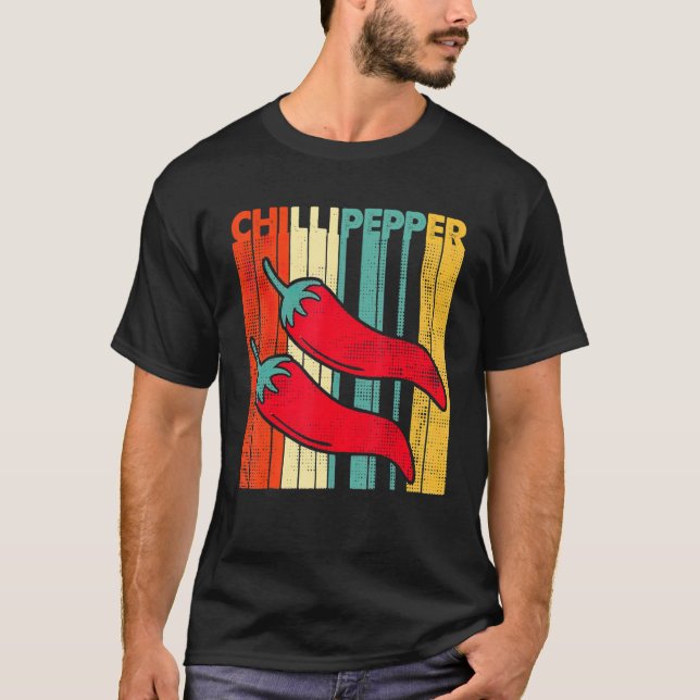 Camiseta Peppers Red Hot Vintage Peppers Chili Te (Frente)