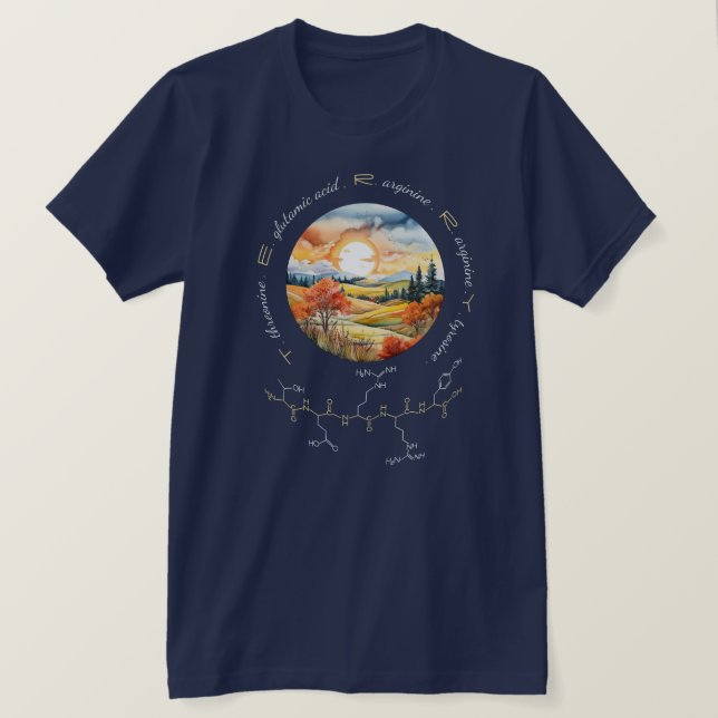 Camiseta peptídeo TERRY, Lua 1 com texto personalizado, esc (Frente do Design)