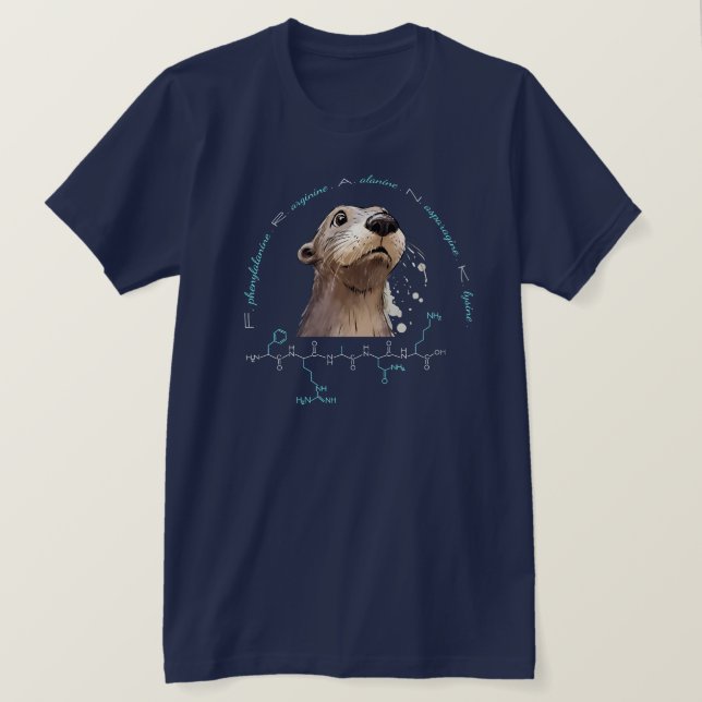 Camiseta Péptido FRANK, Otter 3 com texto personalizado, es (Frente do Design)
