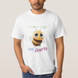 Camiseta Pequena Abelha Nível Bonito Engraçado
