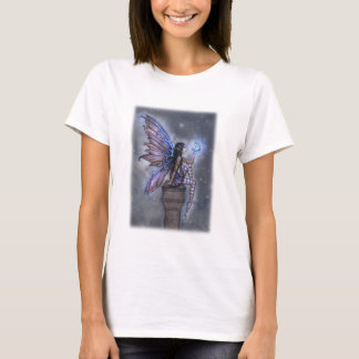 Camiseta Pequena Arte Fantástica de Fada Mágica da Lua Azul