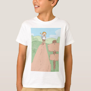 Camiseta Pequena Aventura de Caminhada do Explorador