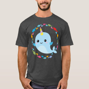 Camiseta Pequena baleia unicórnio