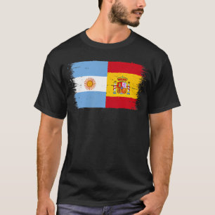 Camiseta Pequena Bandeira Espanha Argentina Espanhola Argen
