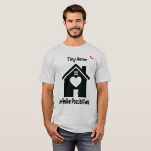Camiseta Pequena Casa Infinitas Possibilidades Minimalista