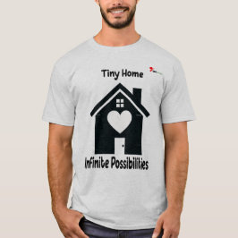 Camiseta Pequena Casa Infinitas Possibilidades Minimalista 