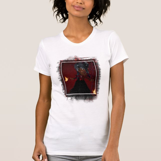 Camiseta Pequena Cookie Devil Girl Design 4 T-Shirt (Frente)