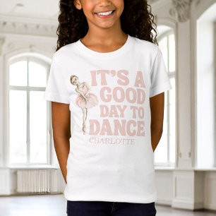 Camiseta Pequena Dançarina Bailarina Rosa Aniversário de Me