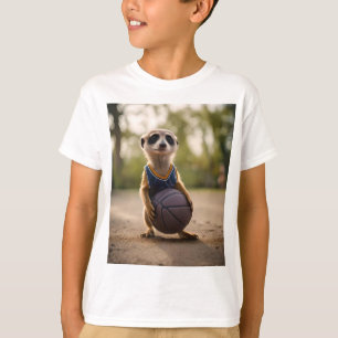 Camiseta Pequena Estrela-de-Obra: Bebê Meerkat Segurando Ba