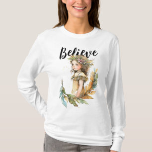 Camiseta Pequena Fada - Arte Por Aquarela