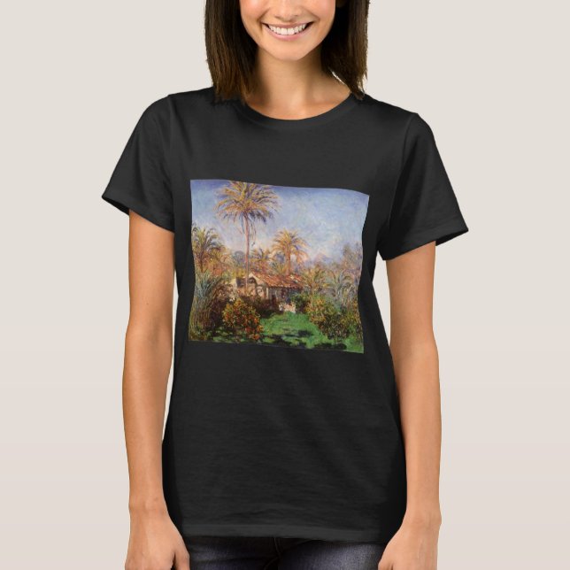 Camiseta Pequena Fazenda em Bordighera por Claude Monet (Frente)