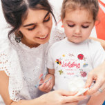 Camiseta Pequena Festa de aniversário Ladybug Girl<br><div class="desc">Camisa bonita para a festa de aniversário do tema da ladybug da sua garota! Ilustração de joias e flores silvestres. O texto diz "Esta pequena joaninha está virando X."</div>