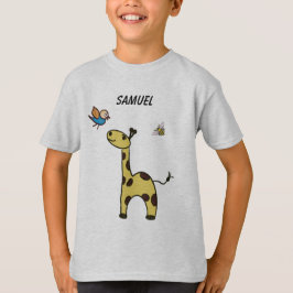 Camiseta pequena girafa bonitinha com balões T-Shirt