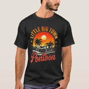 Camiseta Pequena Grande Vaga de Verão de Boat Sunset