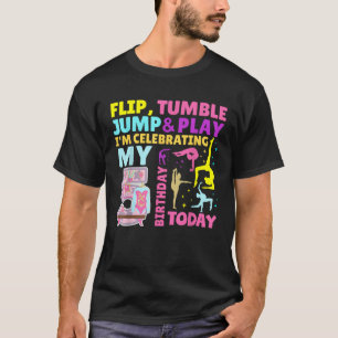 Camiseta Pequena Gymnast Girl 5 Aniversário Gymnastics Pens