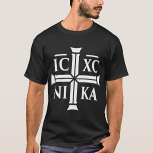 Camiseta Pequena IC XC NIKA família cristã ortodoxa orienta