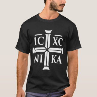 Camiseta Pequena IC XC NIKA família cristã ortodoxa orienta