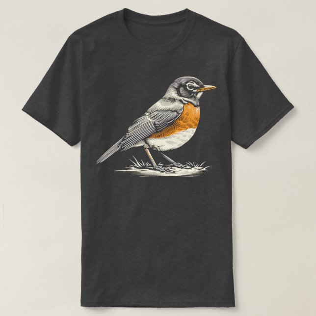 Camiseta Pequena ilustração da natureza do pássaro-latino a (Frente do Design)