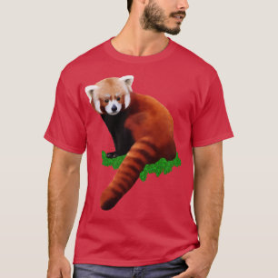 Camiseta Pequena ilustração do panda vermelho bonito