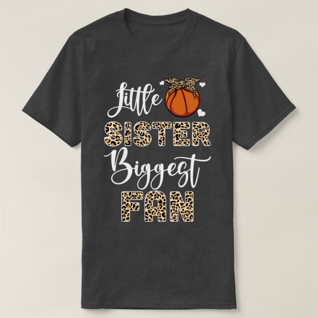 Camiseta Pequena Irmã de Basquete Si (Frente do Design)