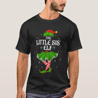 Camiseta Pequena Irmã Elfo Natal Família Garotas Mulheres E