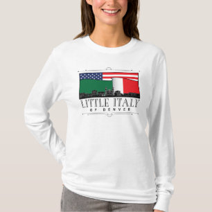 Camiseta Pequena Itália de Denver Clássico de Leve Longa