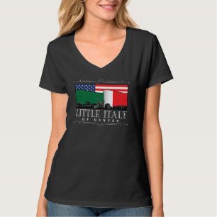 Camiseta Pequena Itália do Logotipo Clássico Denver BLACK V