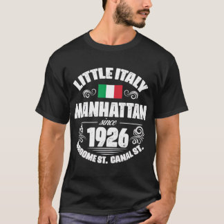 Camiseta Pequena Itália Manhattan Desde 1926 Nova York NYC