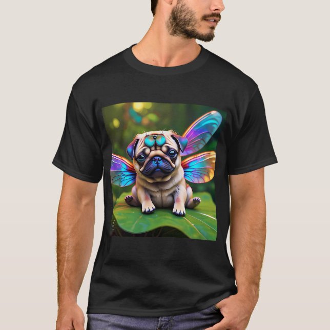 Camiseta Pequena libélula pug (Frente)