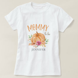 Camiseta Pequena Mamãe de Chá de fraldas de Aquarela de Bom