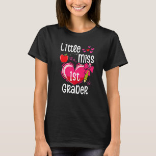Camiseta Pequena Miss 1rua Grader Alô Primeiro Dia