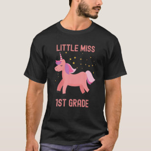 Camiseta Pequena Miss 1Rua Raparigas Unicórnio De Volta A