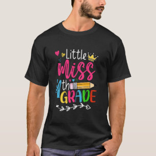 Camiseta Pequena Miss 4º Ano De Volta Às Meninas Escolares