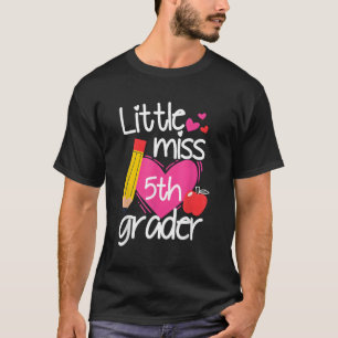 Camiseta Pequena Miss 5 Primeiro Dia de Alô Quinta Gra