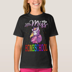 Camiseta Pequena Miss Homeschool Unicorn