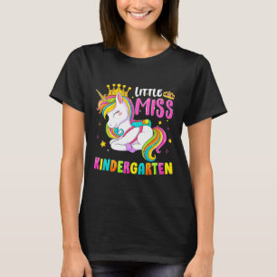 Camiseta Pequena Miss Jardim De Infância De Volta À Escola,