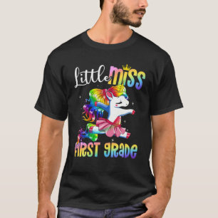 Camiseta Pequena Miss Primeira Grama Engraçado Unicórnio Pr