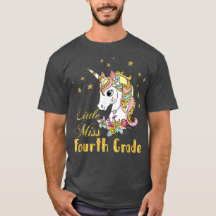 Camiseta pequena Miss Quarto Grau de Volta à EscolaUnicórn