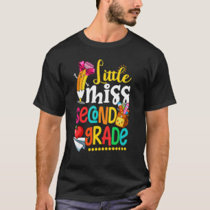 Camiseta Pequena Miss Segundo Ano De Volta Ao segundo Escol