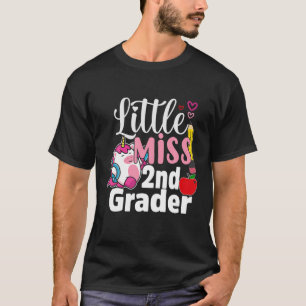 Camiseta Pequena Miss Segundo Grader Primeiro Dia Da Escola