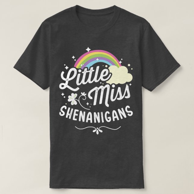 Camiseta Pequena Miss Shenanigans para raparigas e mulheres (Frente do Design)