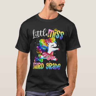 Camiseta Pequena Miss Terceiro Grau Engraçado Unicórnio Pri