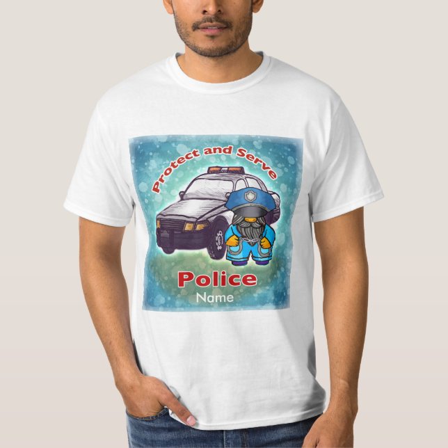 Camiseta pequena policial (Frente)