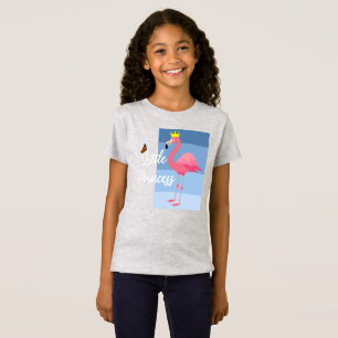Camiseta Pequena Princesa Rosa Flamingo Design - Bela Menin