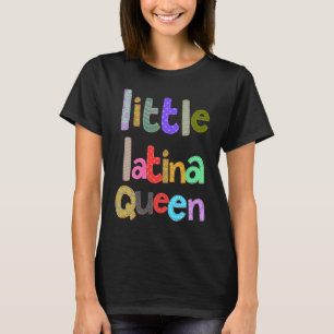 Camiseta Pequena Rainha Latina Menina Latino-Americana Spa