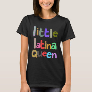 Camiseta Pequena Rainha Latina Menina Latino-Americana Spa