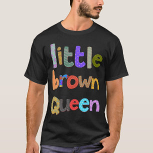 Camiseta Pequena Rainha-Marrom Afro-Americano Negro Que