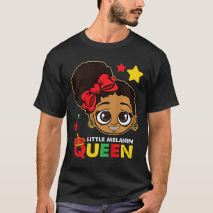 Camiseta Pequena Rainha Melanina História Negra Mês Blm Afr