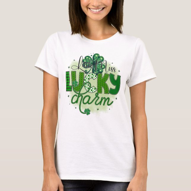 Camiseta Pequena senhora charme sortudo  (Frente)