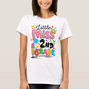 Camiseta Pequena Senhorita 2ª Segunda Série Bonito Ck Para